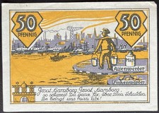 50 Pfennig Altenwerder u. Finkenwerder 1921  Notgeld Gutschein 16.03.c