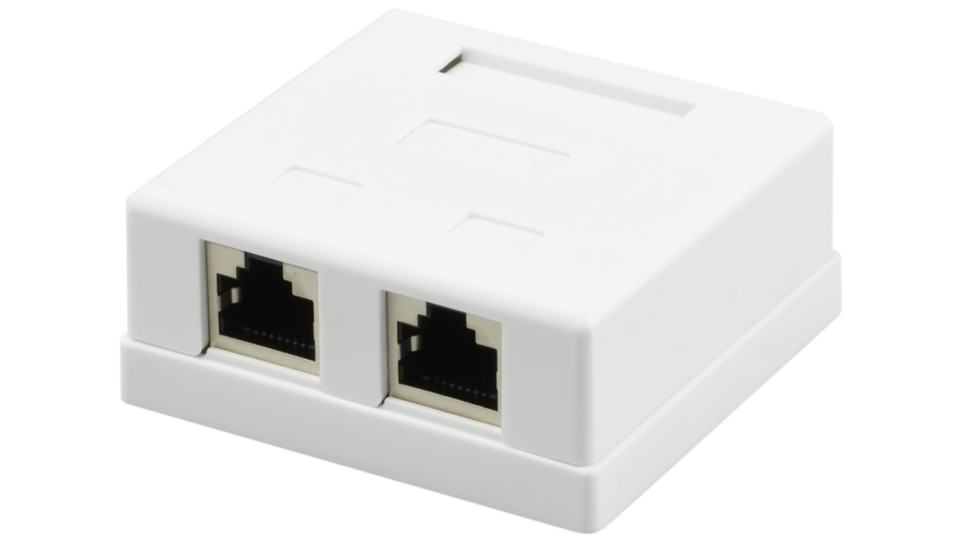 2xRJ45 Computer Socket Cat.5e Shielded FTP 24.1005