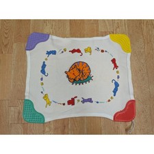 Manta de dentición vintage Munchkin tejido gofre esquinas de goma gato Lovey