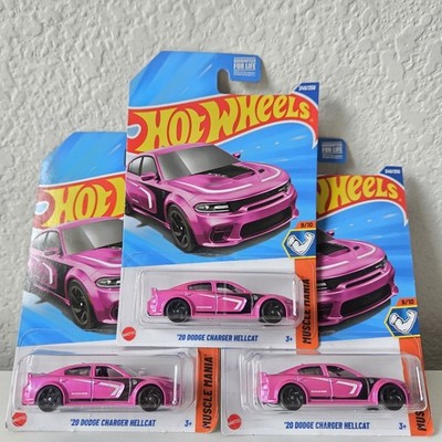 Hot Wheels '20 Dodge Charger Hellcat Pink color set of 3