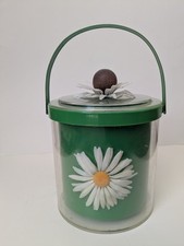 Cubo de Hielo Acrílico Margarita Floral Verde De Colección Boho Margarita Cottagecore Hippie EE. UU.