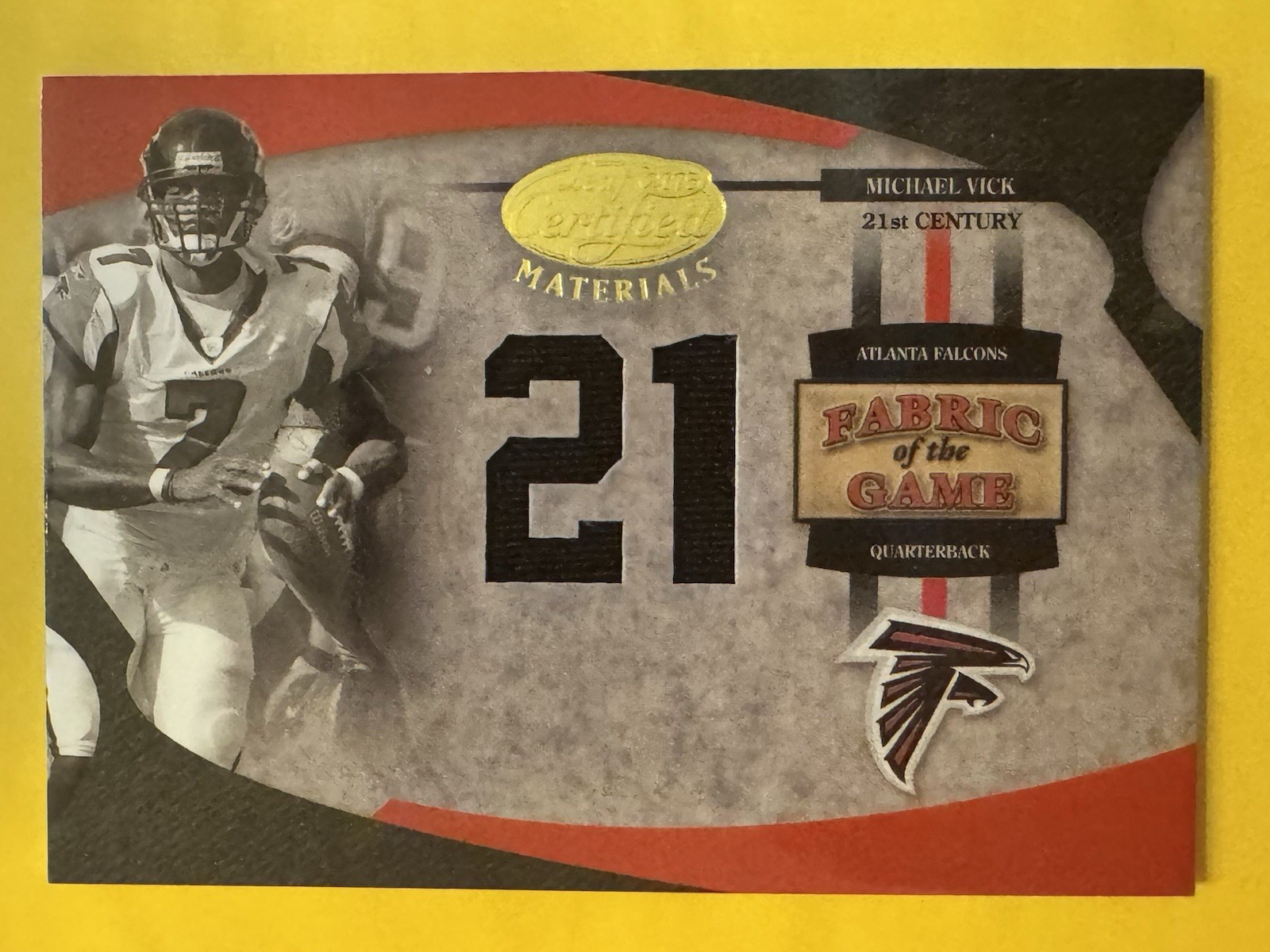 2005 Certified Fabric Of The Game Michael Vick Game Worn Jersey 15/21 Falcons
