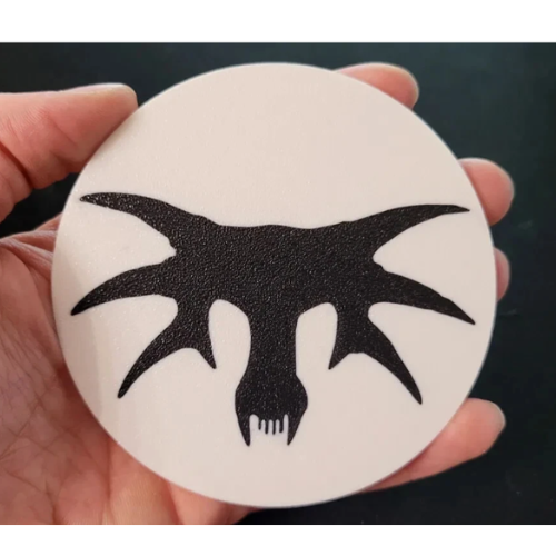 Gothic Table Coasters 3pcs 100mm Round Durable Plastic Cup Drink Mats Set