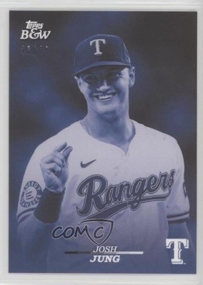 2024 Topps Black & White Blue 46/49 Josh Jung #10 0zt7