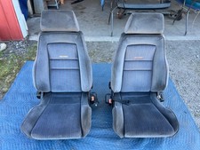 1985-1992 Volkswagen Golf Seat Front Pair Gti Option Recaro Gray Cloth Oem