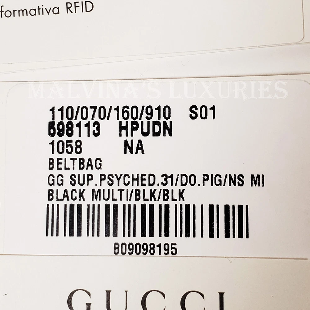 GUCCI GG SUPREME CANVAS BELT BAG PSYCHEDELIC MONOGRAM