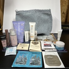 Cosmetics Sample Lot 16 Items  Free Glitter Cosmetic Bag Sephora Ulta