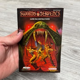 Swords and Serpents Nintendo Entertainment System NES CIB Fully Complete Poster
