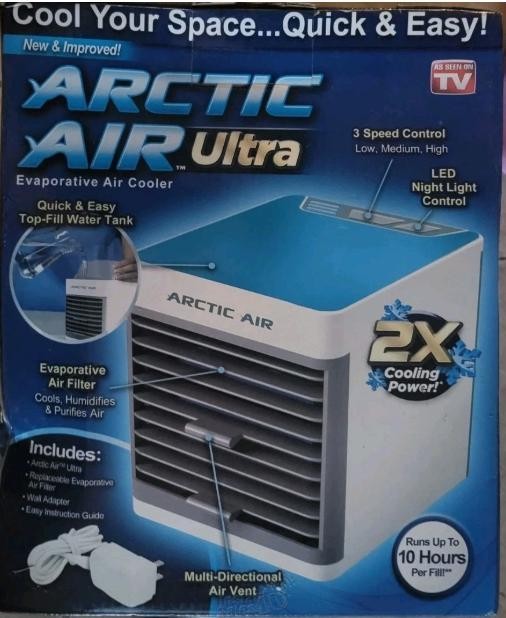 Arctic Air-Ultra Evaporative Cooler Ontel Arctic Air Portable Fan -White AC