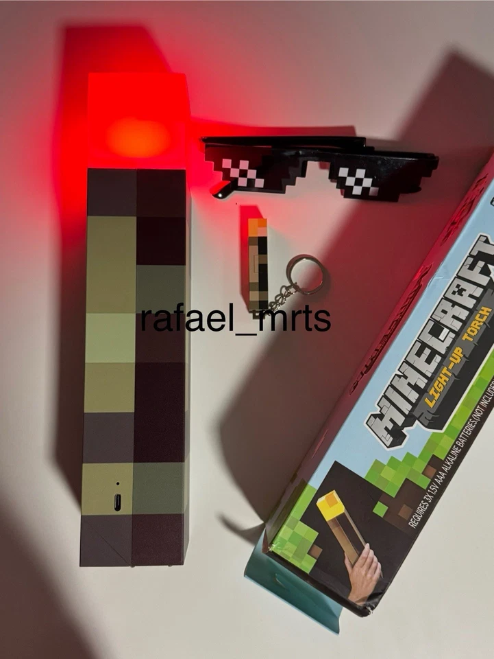 Lampe Torche Minecraft Neuf + Lunette Neuf - Imagen 2 de 4