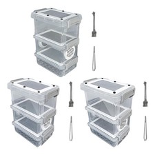 Roach Feeding Box Clear Terrarium Habitat Easy to Clean Cage Transparent House