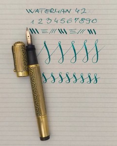 Stylo Plume Waterman 42 Safety Pen - Plume En Or 18K - Vintage - Occasion Très Bon état