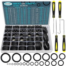 1008 Pcs SAE O Ring Kit,32 Sizes USA Standard Nitrile 70A Rubber Seals Inch O Ri
