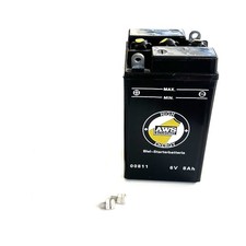 Batterie 6V  8,0 Ah schwarz (ohne S&auml;urepack& Deckel) AWS* AWO RT MZ BMW EMW