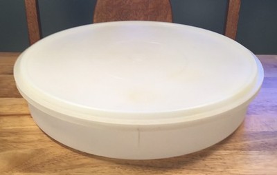 Vintage Tupperware 12'' Pie Cupcake Cookie Keeper 242-2 w/Lid 224-9