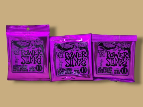 3 Packungen Ernie Ball Power Slinky nickelumwundene Saiten für E-Gitarre Stärke 11-48 - Bild 2 von 7
