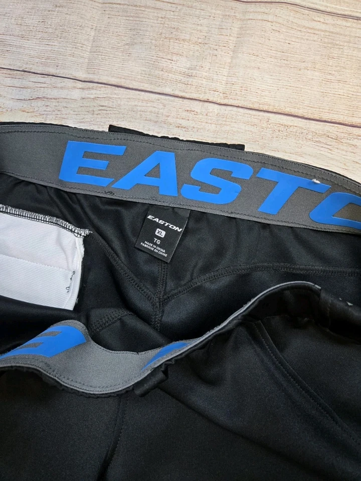 Pantalones de softbol lanzamiento rápido Easton para mujer talla XL negros recortados Foto 3 de 4