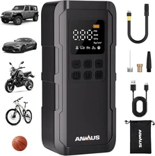 Pocket Air Car Tire Inflator Portable Air Compressor by Bullseye Pro, Rechargeab