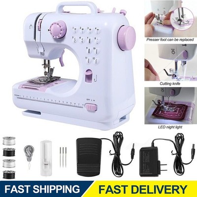 Electric Sewing Machine Portable Crafting Mending Machine 12 Built-In Stitches