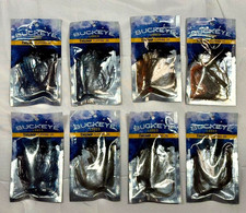 BUCKEYE LURES ' THUMP - FLIPPING JIG ' MIXED LOT OF 8 JIGS ' 1/2 OZ '