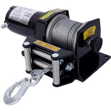 2000 Lb 12V ATV UTV Electric Winch, Off-Road Waterproof Steel Cable Towing