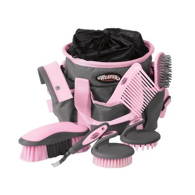 Horse Grooming Kit, 7-Piece Horse Brush Set with Organizer Tote Bag, Hoof Pick
