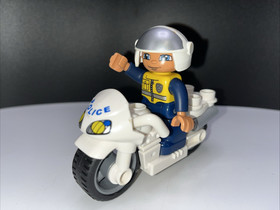 Lego Duplo 5679 Police Bike Patrol Motorcycle Policeman Man Figure 2011