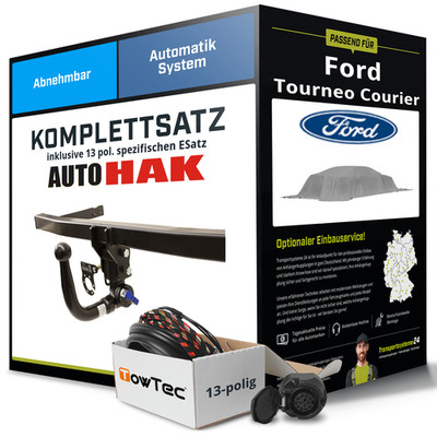 Für FORD Tourneo Courier V769 Anhängerkupplung abnehmbar +eSatz 13pol 07.23- AHK