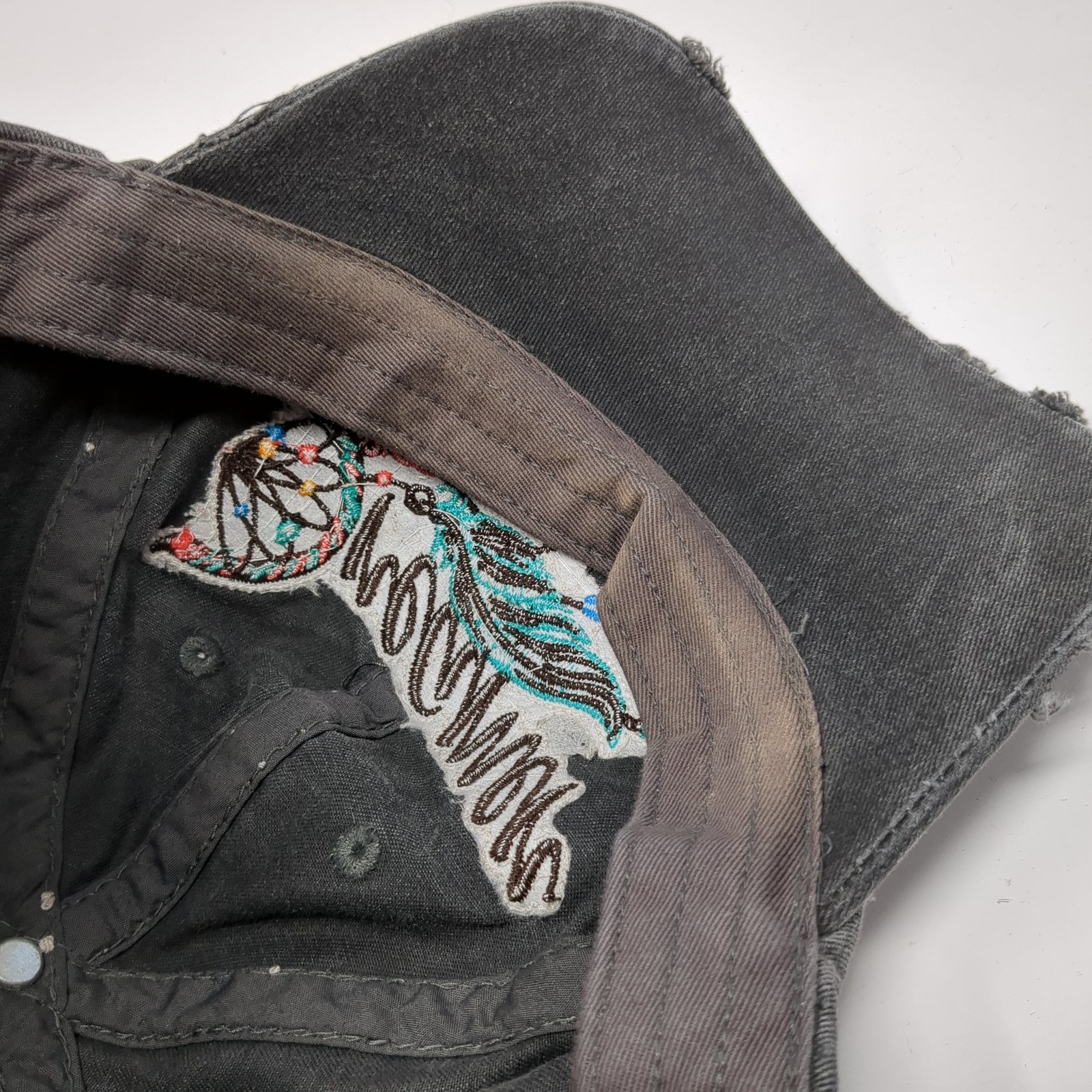 Dreamer Strapback Hat Solid Gray One Size Adjusta… - image 8