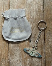 Vivienne Westwood Saturn Orb Keyring with Pouch Silver Tone