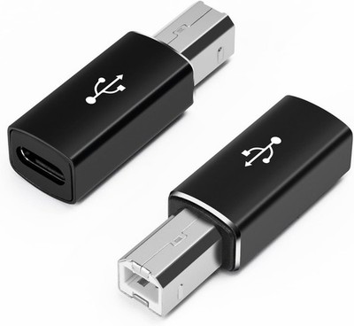 USB C zu Drucker Adapter 2 Stück USB Typ C zu USB B Konverter