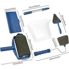 8PCS Paint Runner Pro Set  Roller Brush Edger Handle Tool Kit DIY Wall Family