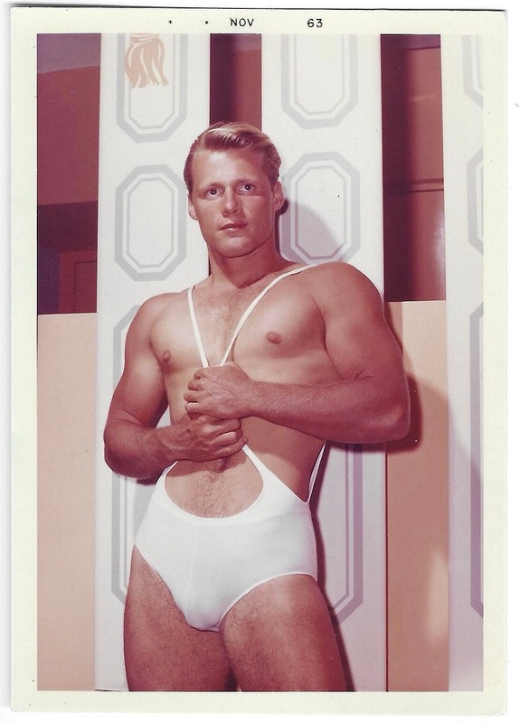Original 1960s Champion Studio JIM STRYKER 3.5 x 5 Photo - Male Physique Vintage