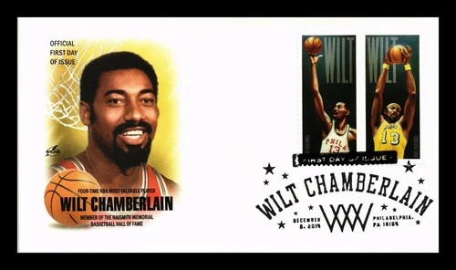 US COVER WILT CHAMBERLAIN BASKETBALL HALL OF FAME FDC COMBO ARTCRAFT