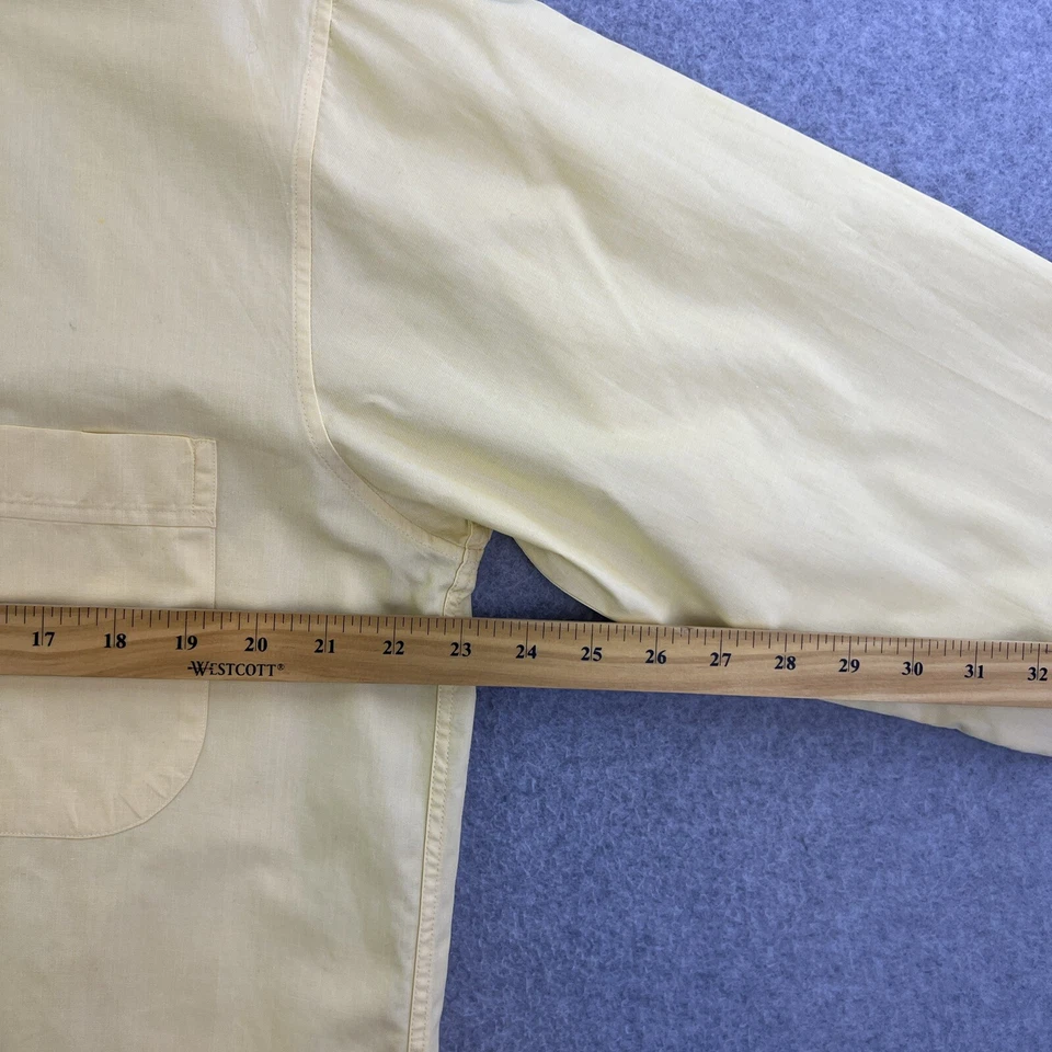 Camisa social masculina Jack Lipson 15,5 amarela manga longa colarinho botão para cima adulto - Imagem 2 de 4