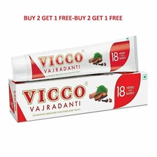 Vicco Vajradanti Toothpaste | Ayurvedic Herbal Toothpaste | 200 Gram BUY 2 GET 3