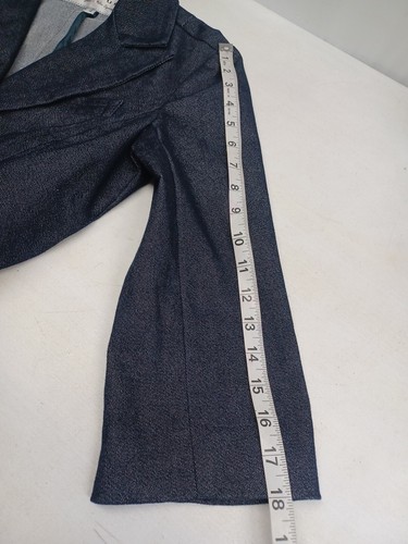 Trina Turk Women's Charcoal Gray Black Button Front Blazer Jacket Size 4 - Picture 7 of 9