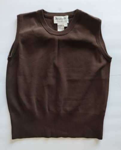Joseph A Sweater Vest Womens Extra Large Brown Crew Neck Striped - Picture 5 of 8
