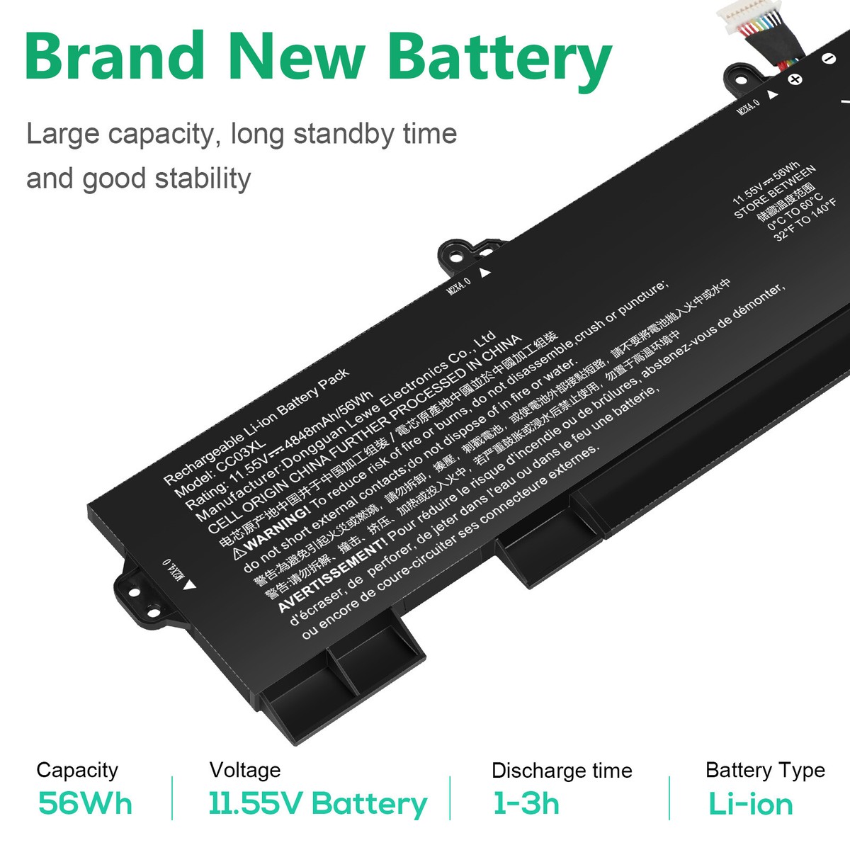 56Wh CCO3XL BATTERY FOR HP ELITEBOOK 850 G7 G8,855 G7 G8, ZBook