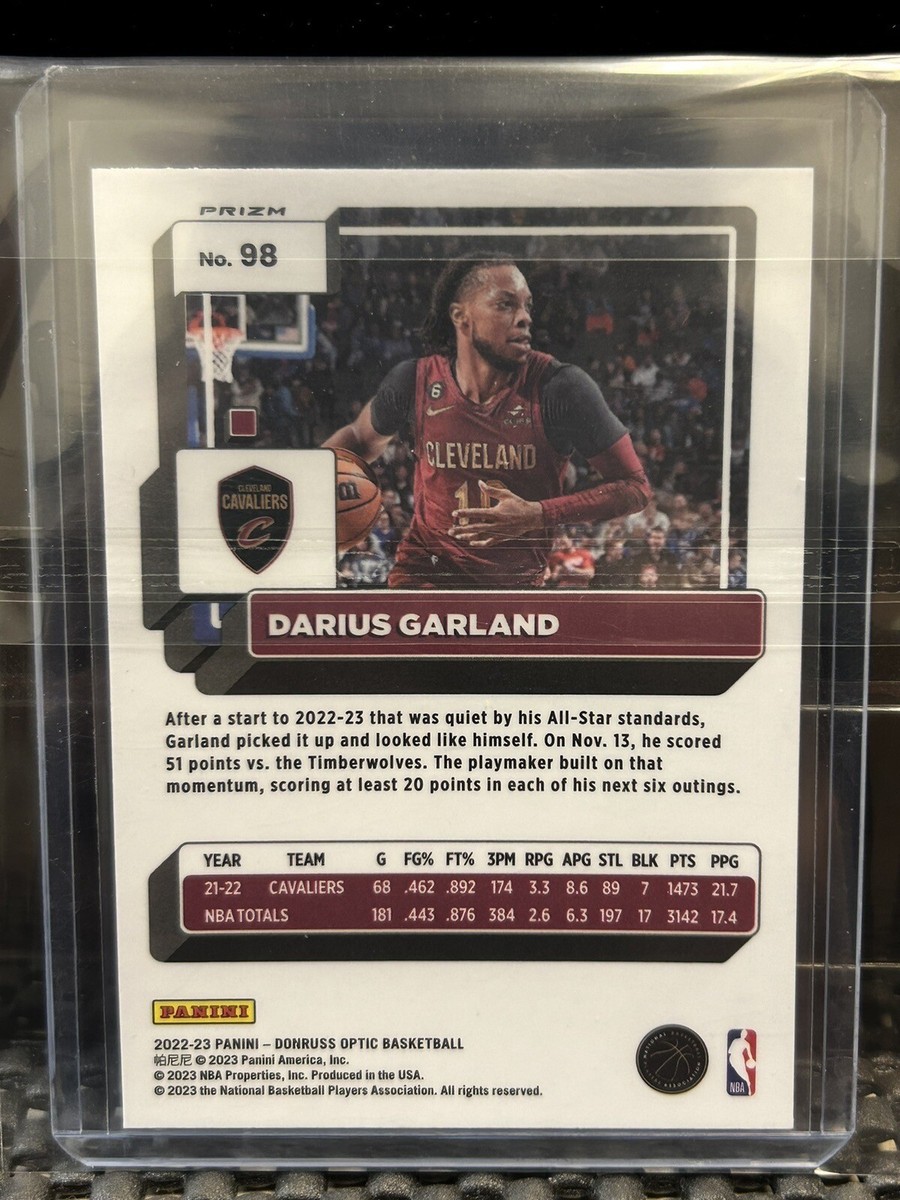 Darius Garland 2022-2023 NBA Panini Optic Donruss Hyper Pink