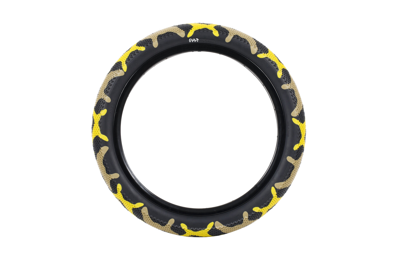Cult X Vans Waffle BMX Tyre 20 Inch Tyre Yellow Camo 20