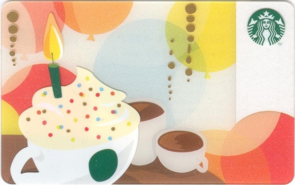 HTF Starbucks Birthday Gift Card Never Swiped NO $ VALUE