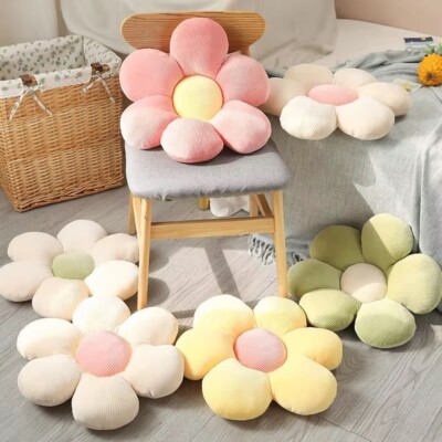 NEW COLORFUL FLOWERS PLUSH PILLOW 35 CM PLANT PETAL CUTE KAWAII GIFT US SELLER