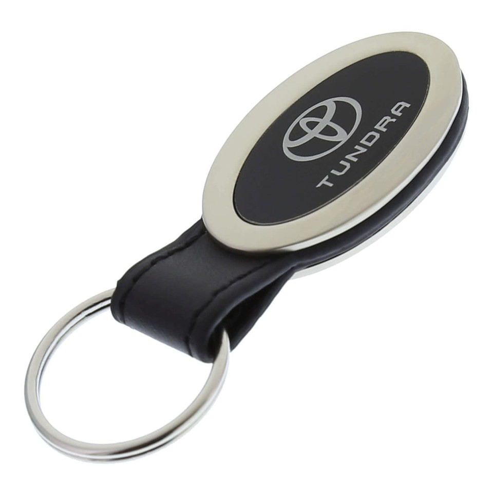 Toyota Tundra Oval Leather Key Chain (Black) | eBay