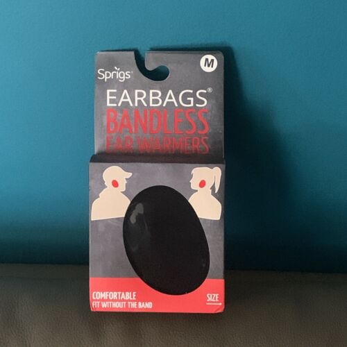Sprigs Earbags Bandless Ear Warmers Adult Medium Thinsulate NEW NIB Black - Picture 1 of 2