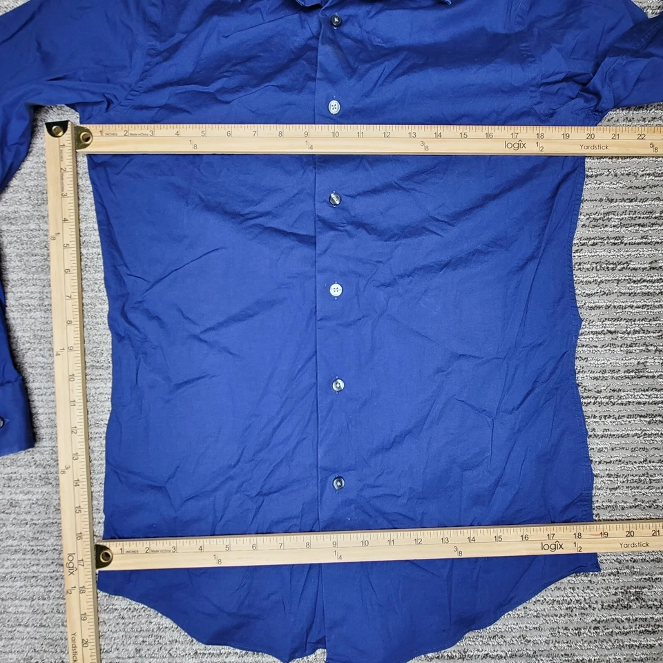 Apt 9 Size 15 32/33 Mens Dress Shirt Slim Fit Button Up Collar Blue - Image 2 of 4