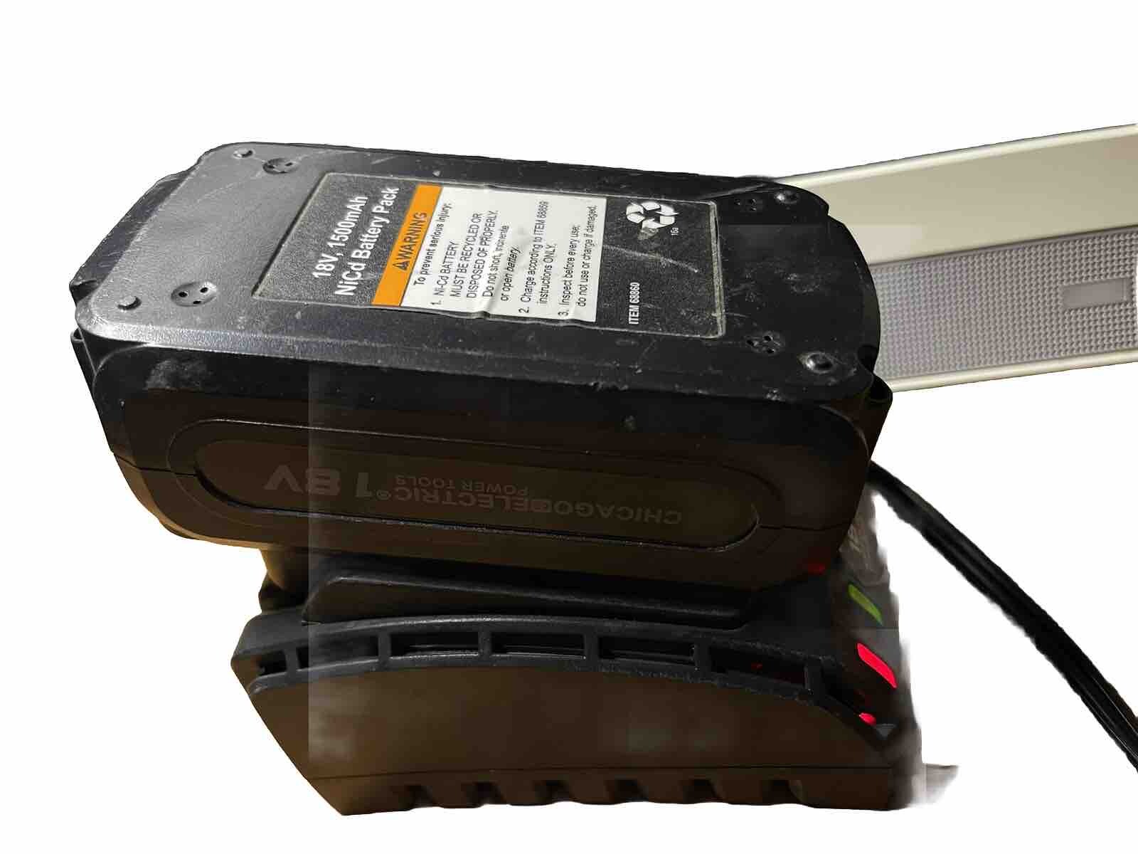 OEM Chicago Electric 18V Volt NiCd 1500mAh Battery 68860 & Charger eBay