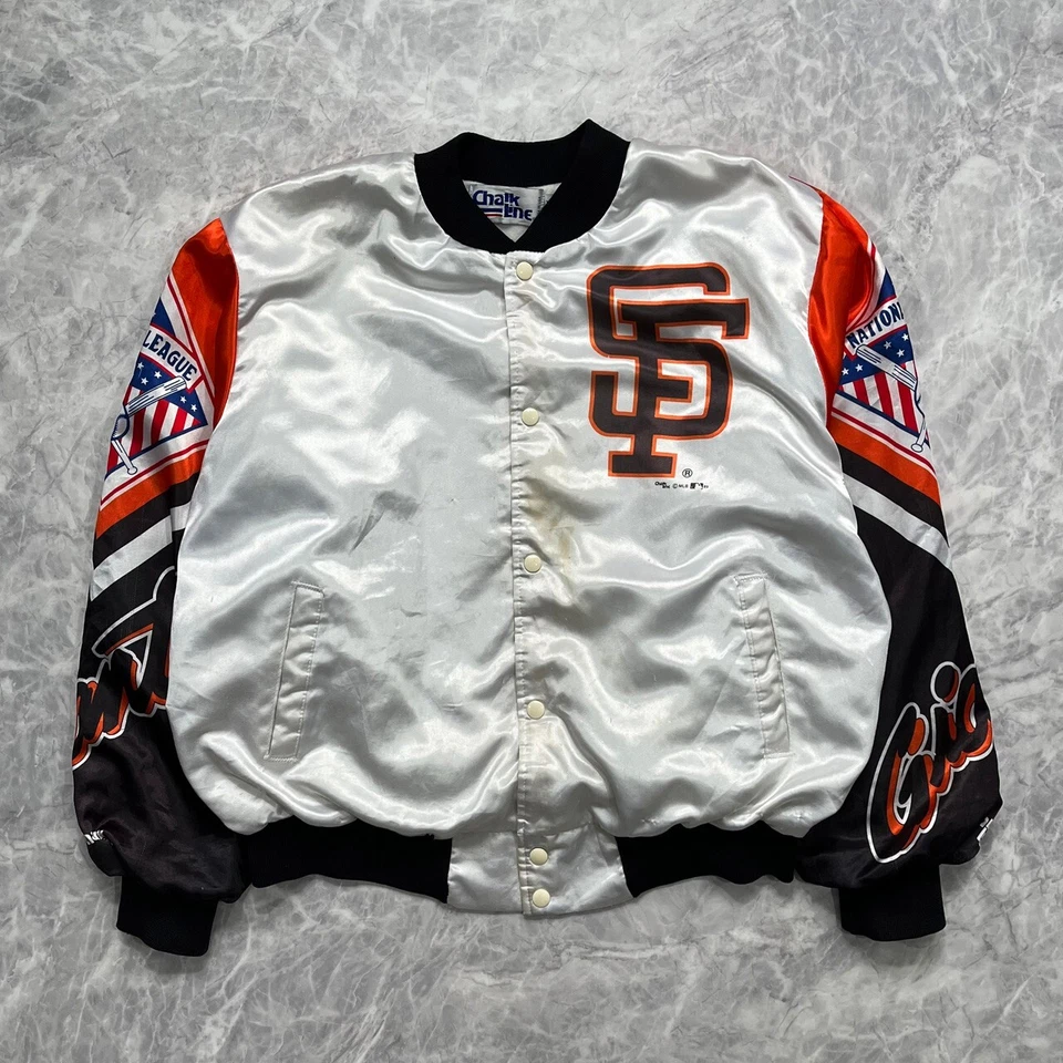 VTG 90s MLB SAN FRANCISCO GIANTS FANIMATION JACKET CHALK LINE SIZE XL - Image 2 of 4