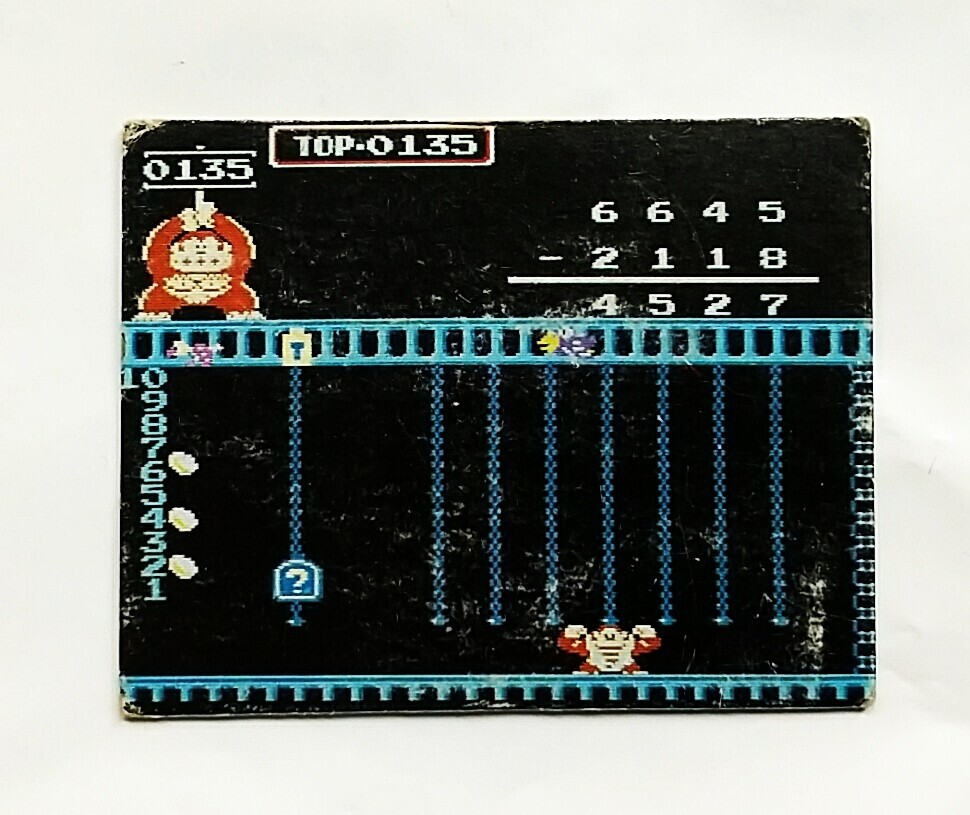 Game Item) Mini Card, Famicom, No.060, Donkey Cong Jr Math, 1985