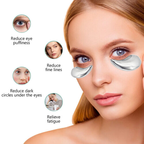 1pair Cooling Eye Pad Stainless Steel Eye Mask Ice/Hot Eye Patches For Puffy -jy - Picture 2 of 12